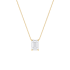Emerald Cut Solitaire Diamond Pendant