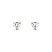 Baby Ball Back Heart Shape Diamond Stud Earrings