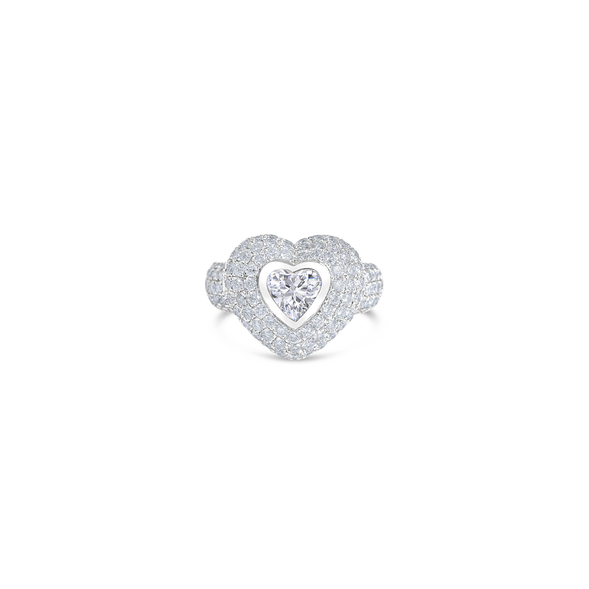 Heart Pavé Cocktail Ring