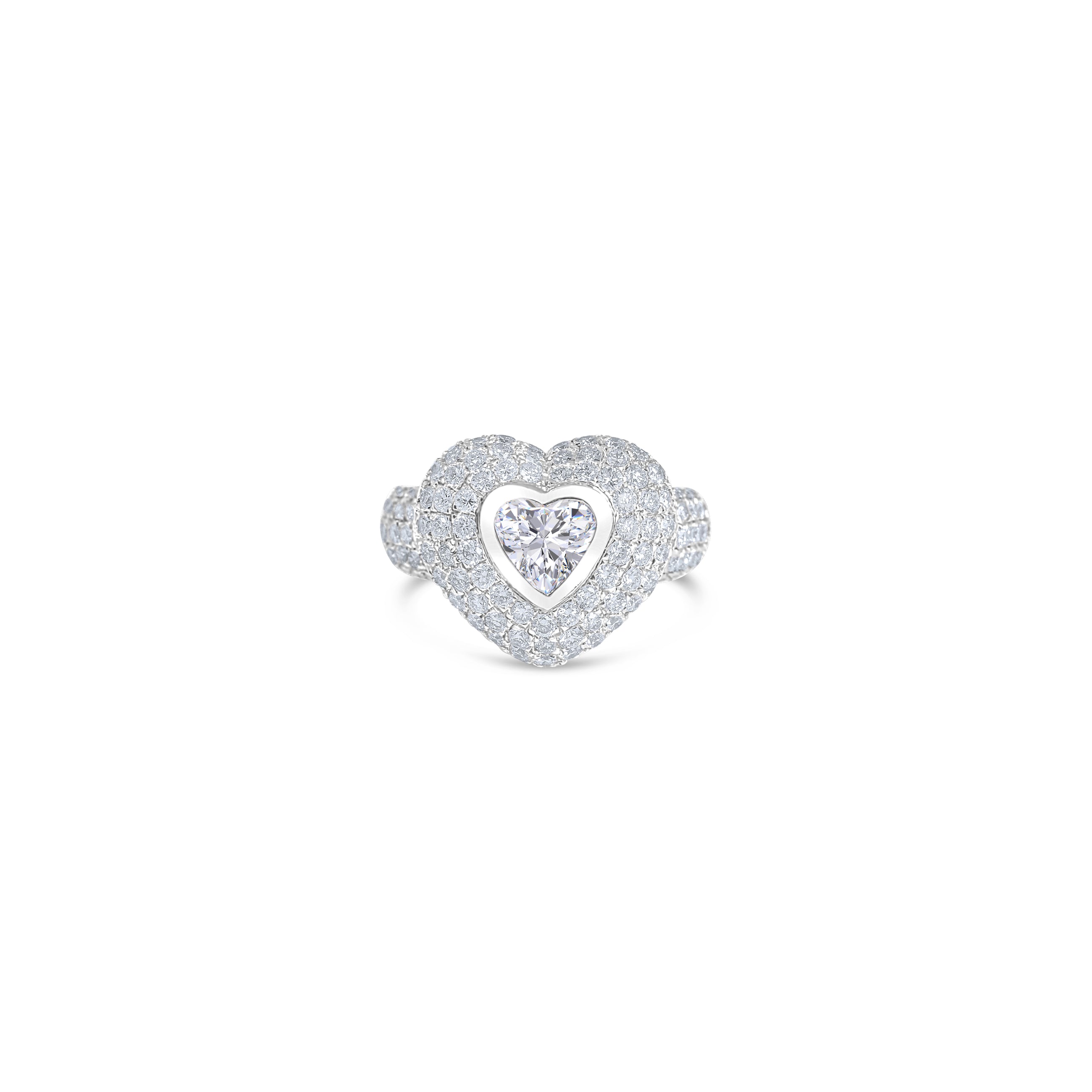 Heart Pavé Cocktail Ring