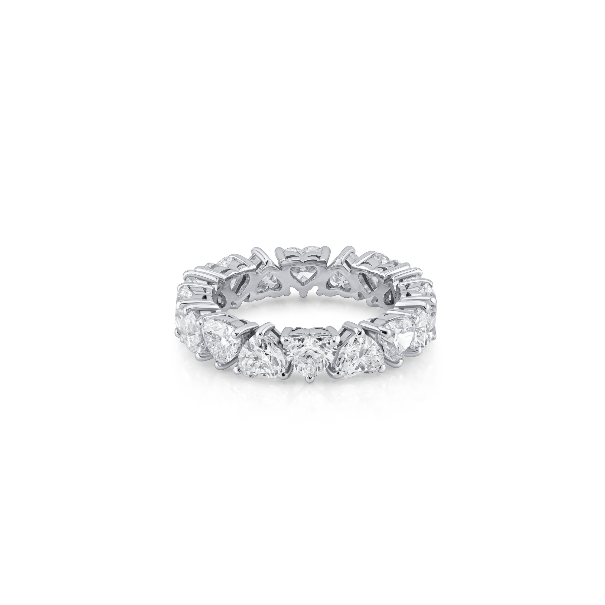 5ct Alternating Heart Cut Eternity Band