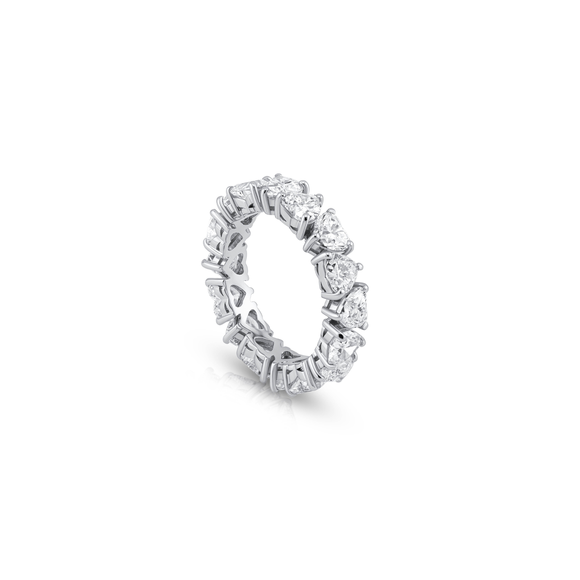5ct Alternating Heart Cut Eternity Band