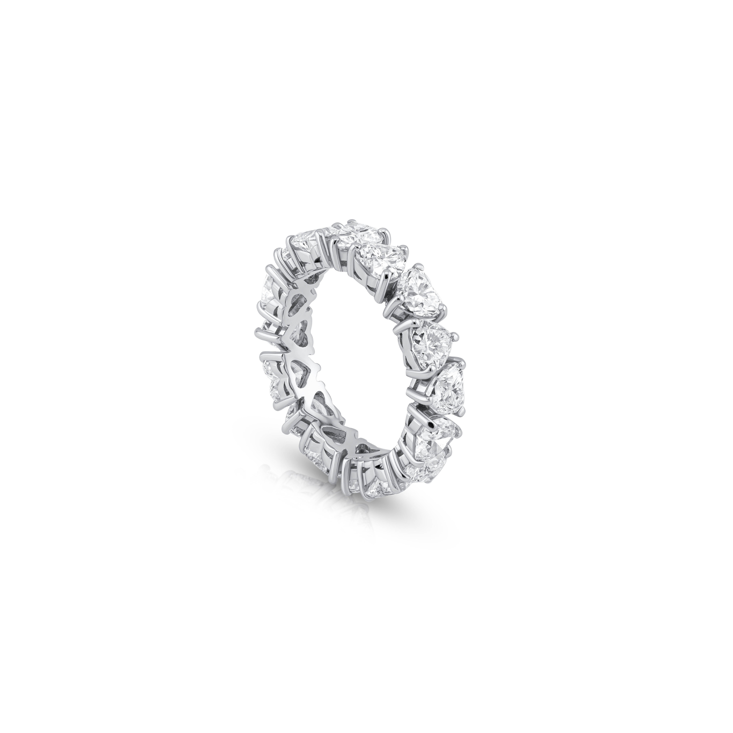 5ct Alternating Heart Cut Eternity Band