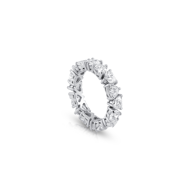 5ct Alternating Heart Cut Eternity Band