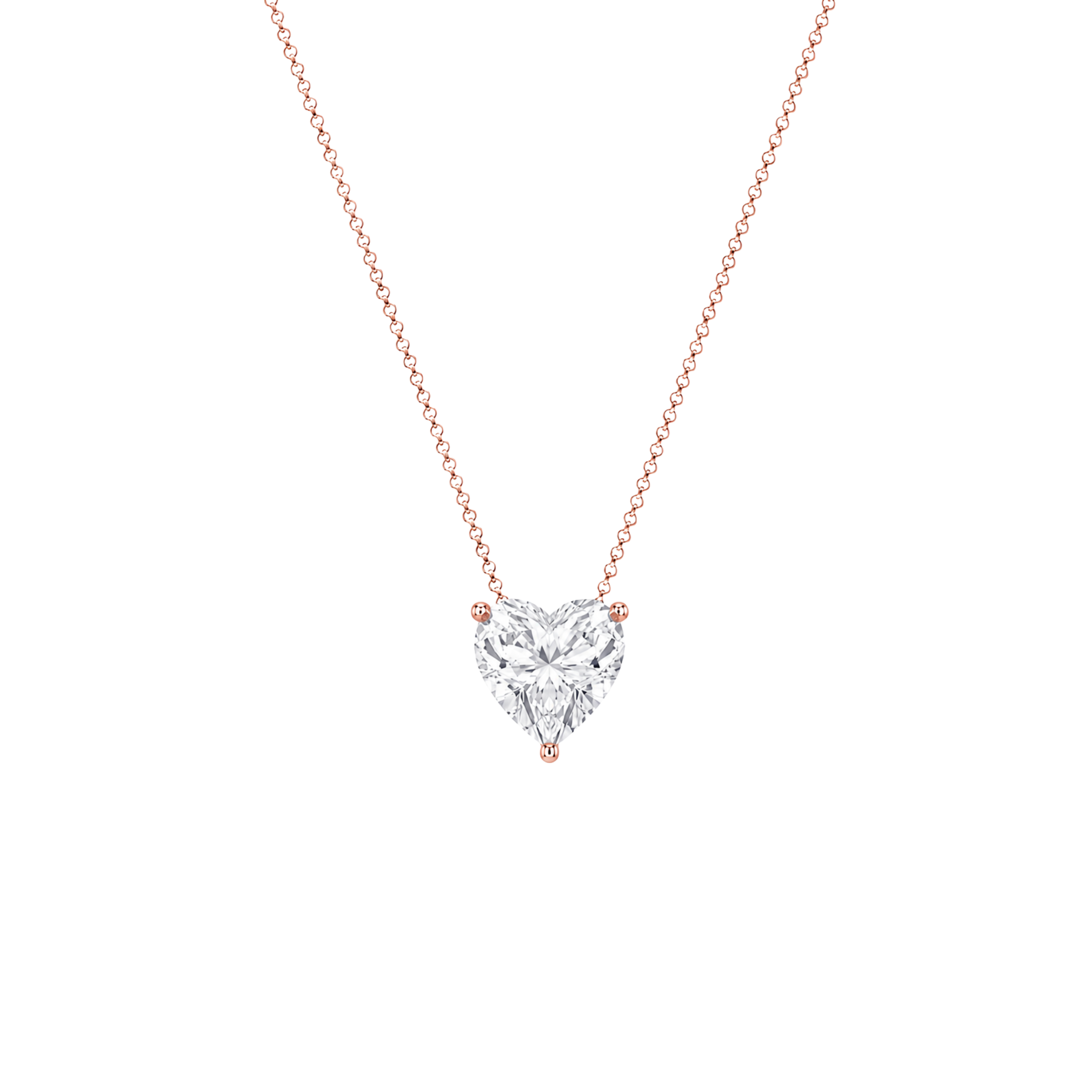 Heart Shape Solitaire Diamond Pendant