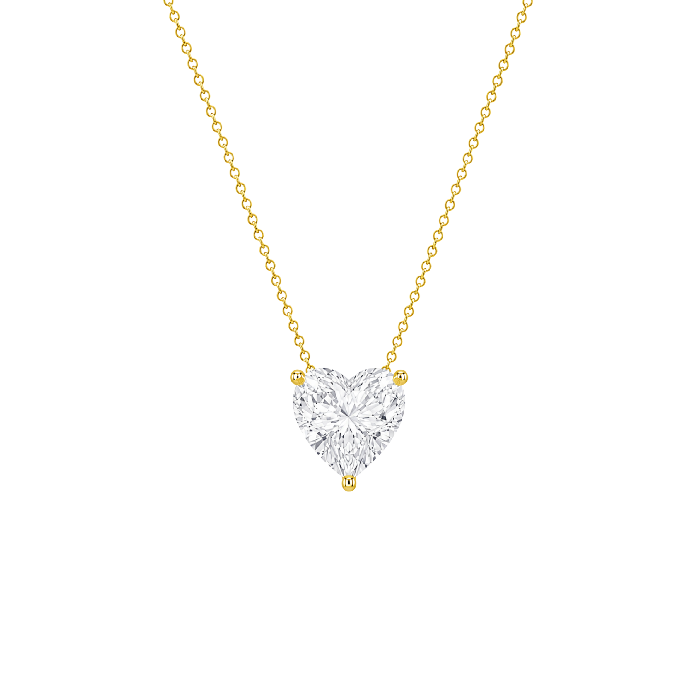 Heart Shape Solitaire Diamond Pendant