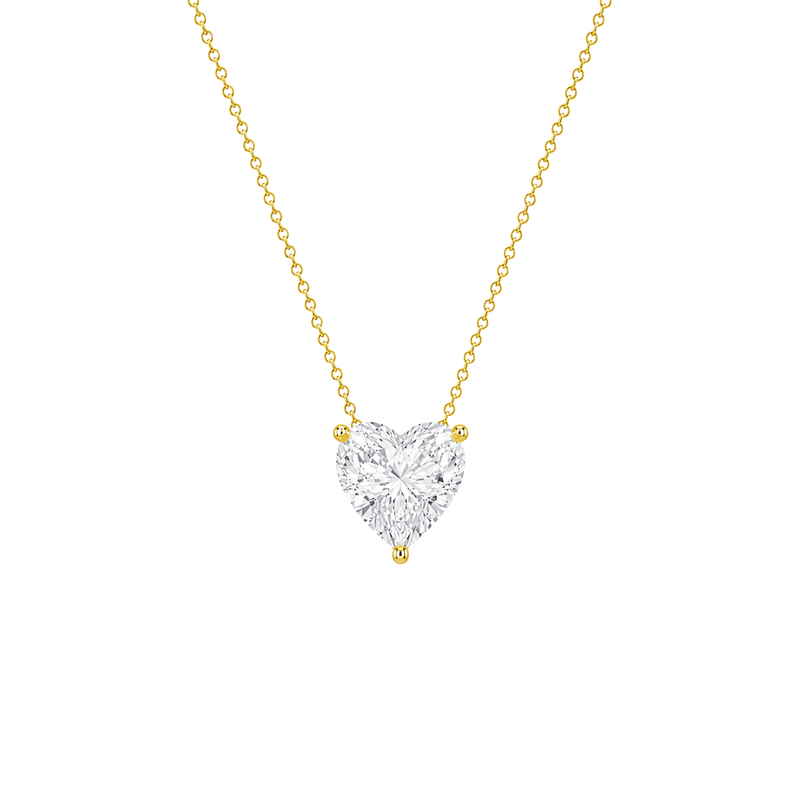Heart Shape Solitaire Diamond Pendant