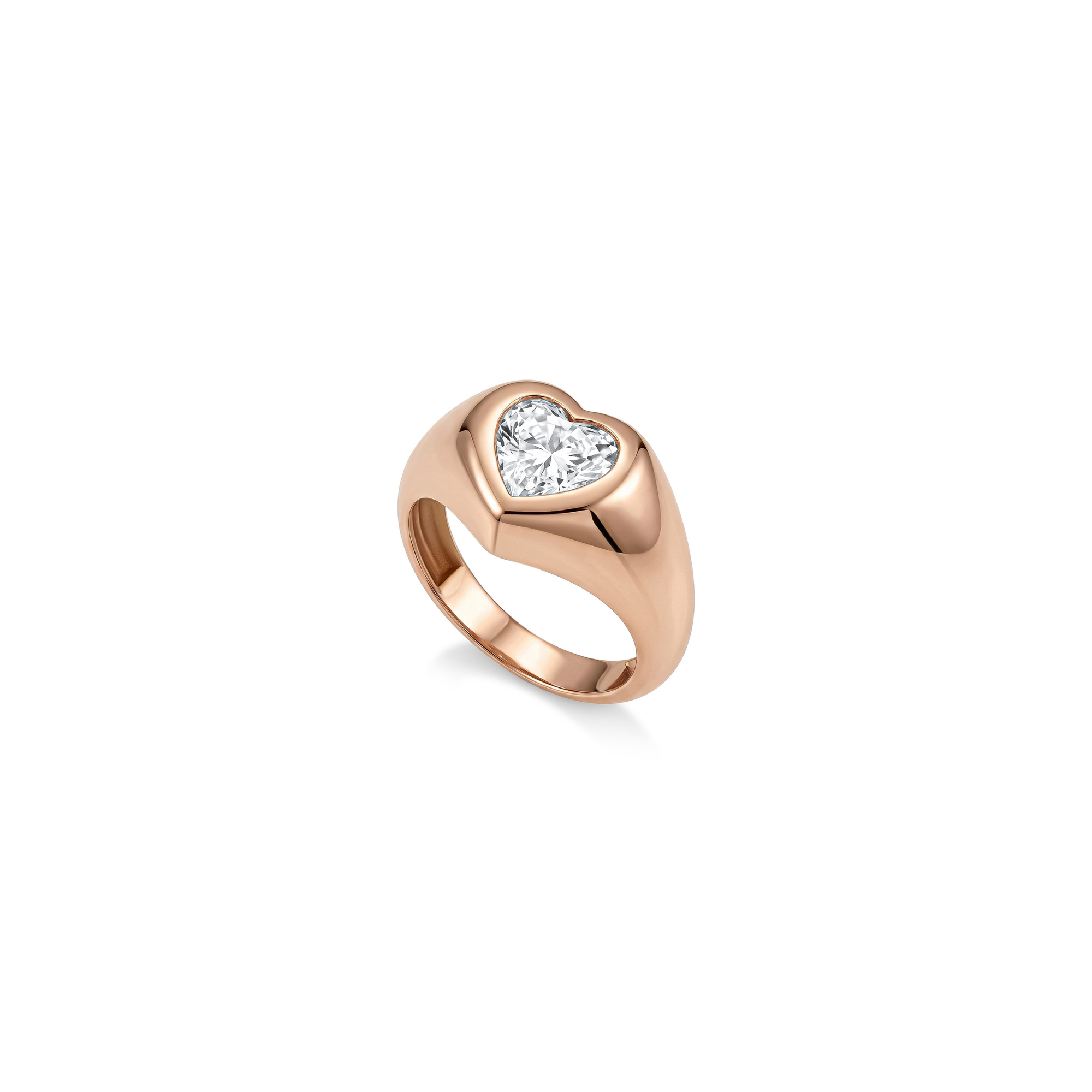 Heart Dome Signet Ring