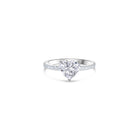 Heart Shape Solitaire Ring With Diamond Band