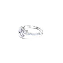 Heart Shape Solitaire Ring With Diamond Band