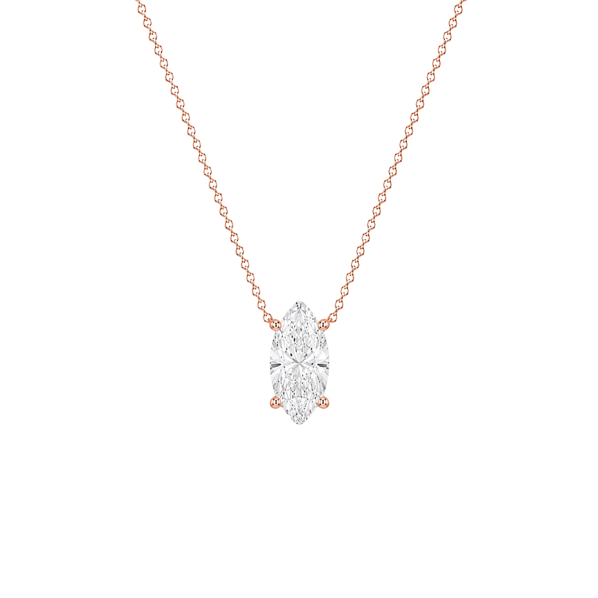 Marquise Solitaire Diamond Pendant