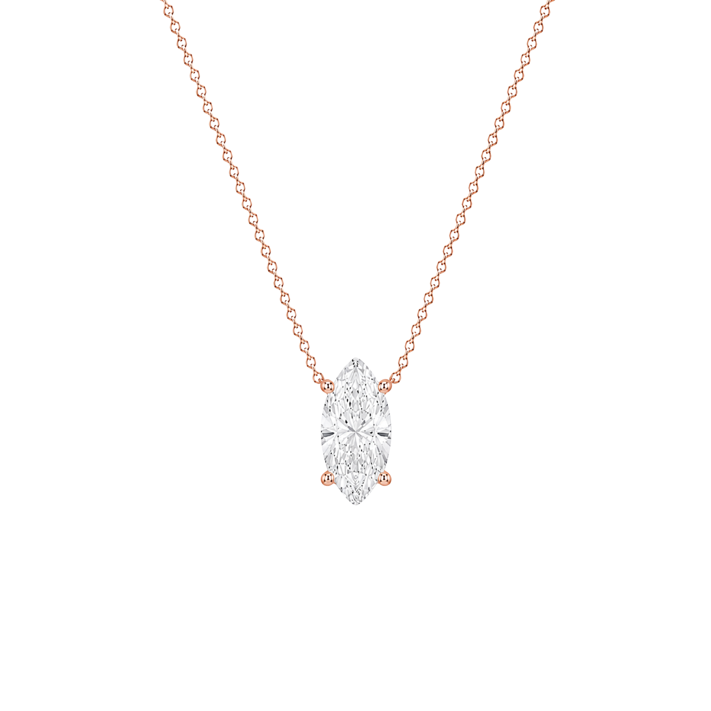 Marquise Solitaire Diamond Pendant