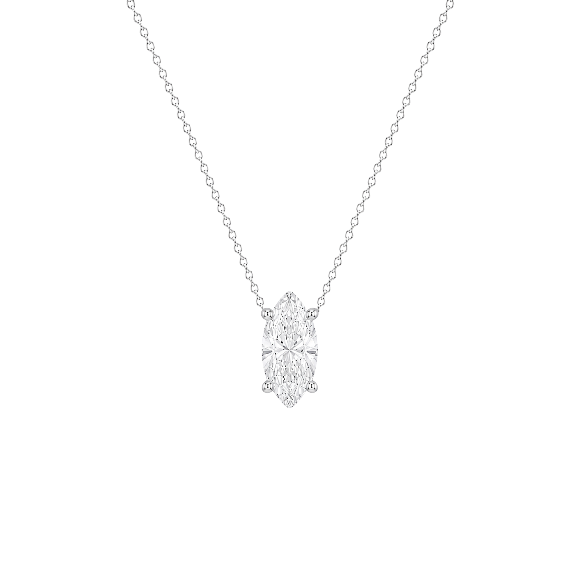 Marquise Solitaire Diamond Pendant