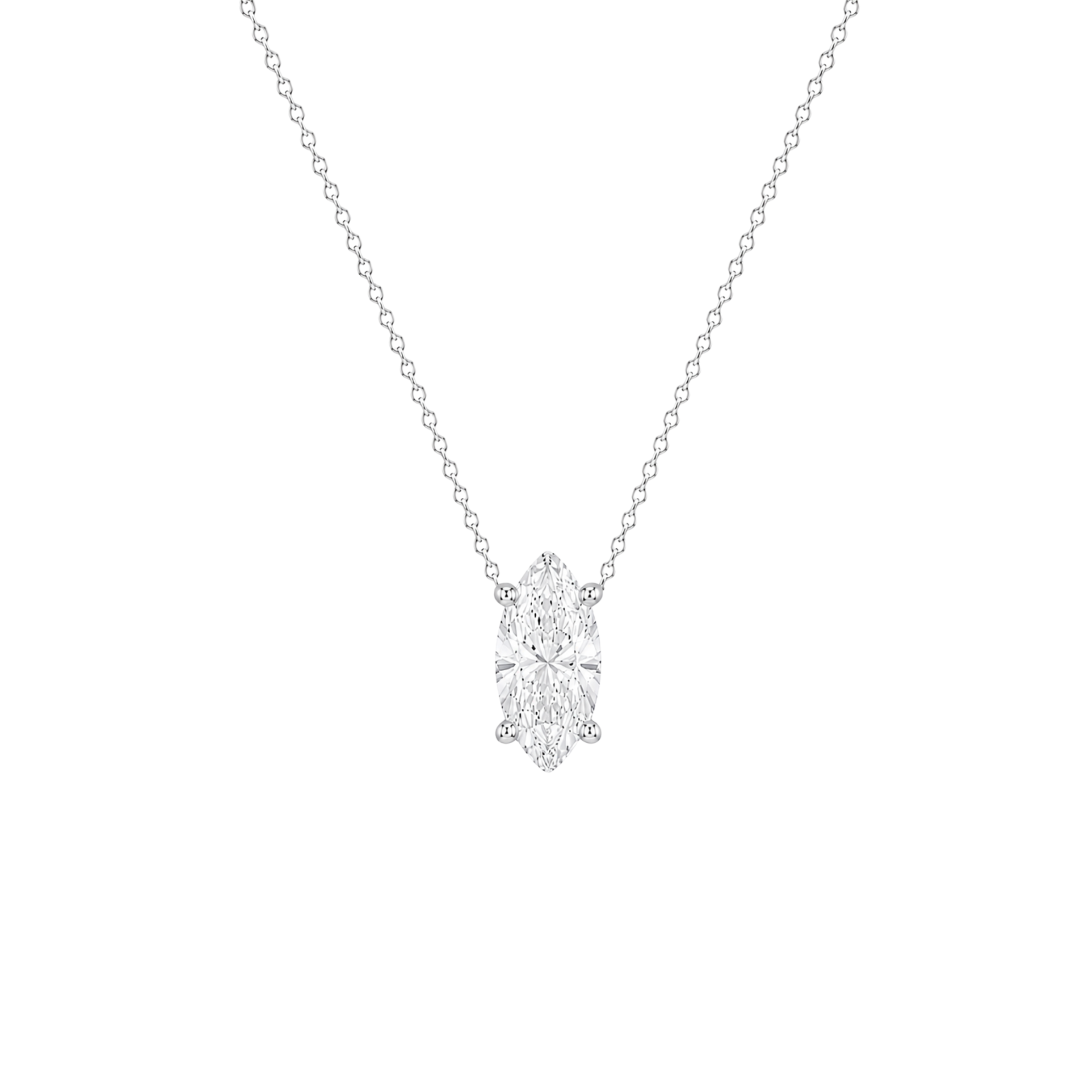 Marquise Solitaire Diamond Pendant