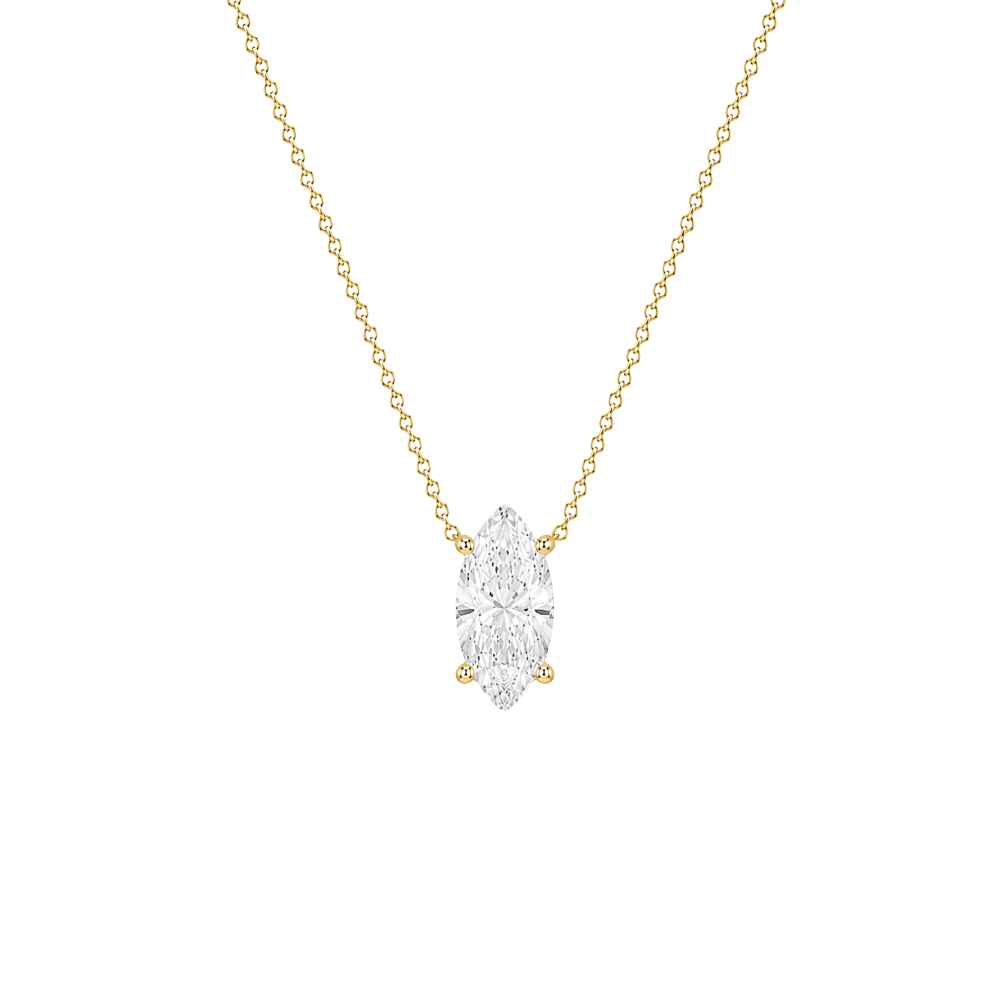 Marquise Solitaire Diamond Pendant