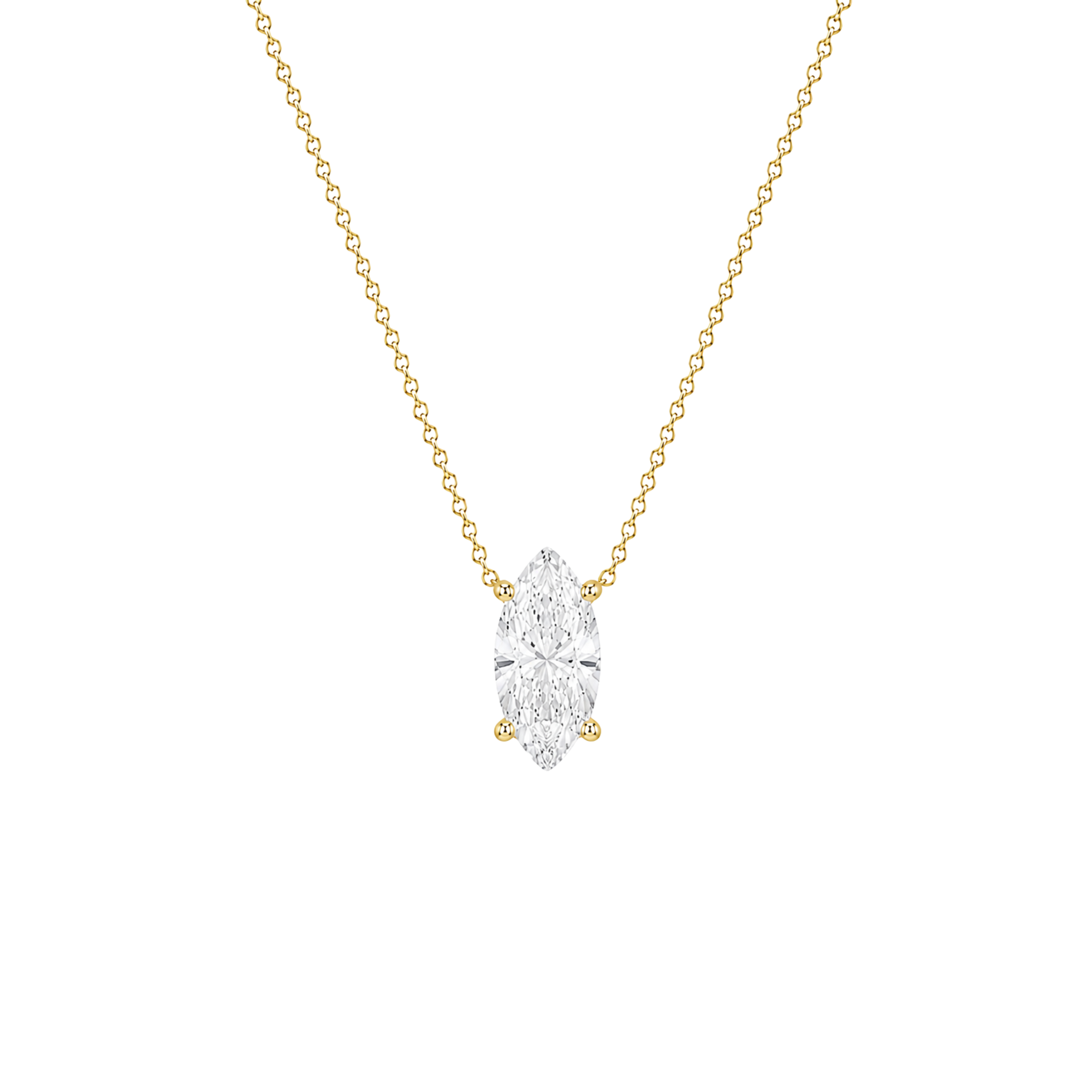 Marquise Solitaire Diamond Pendant