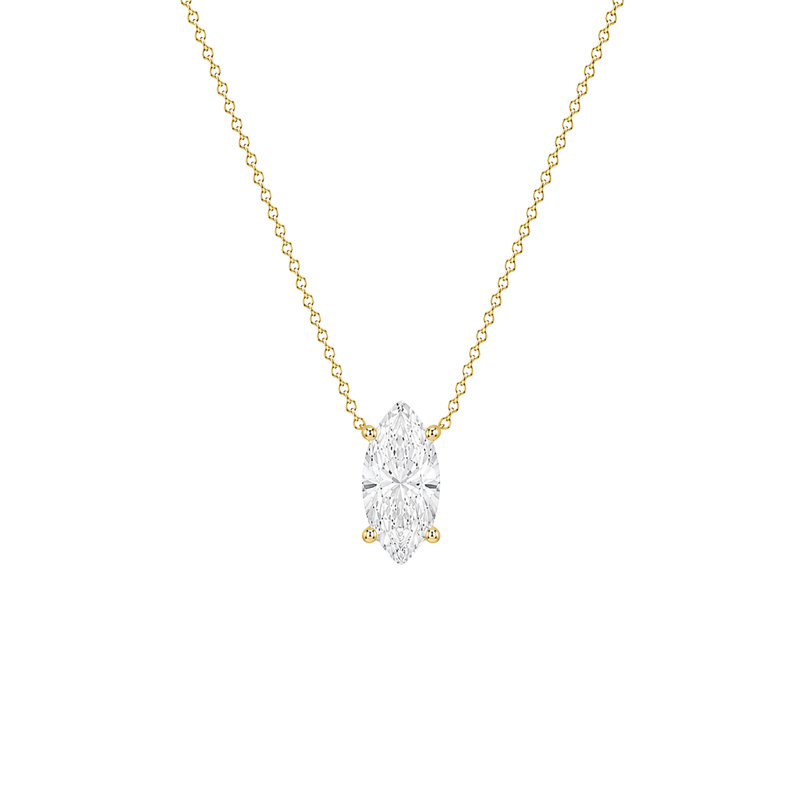Marquise Solitaire Diamond Pendant
