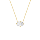 Oval Cut East/West Solitaire Diamond Pendant