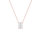 Oval Cut Solitaire Diamond Pendant