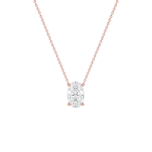 Oval Cut Solitaire Diamond Pendant
