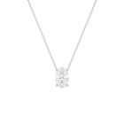 Oval Cut Solitaire Diamond Pendant