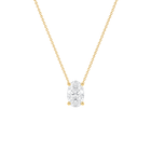 Oval Cut Solitaire Diamond Pendant