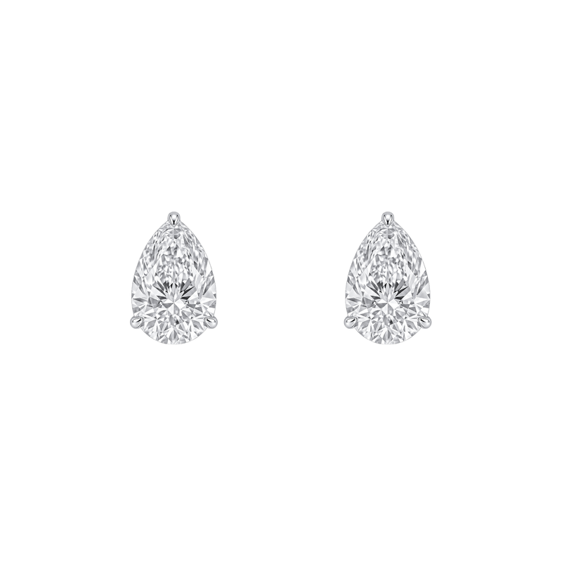 Pear Cut Diamond Stud Earrings