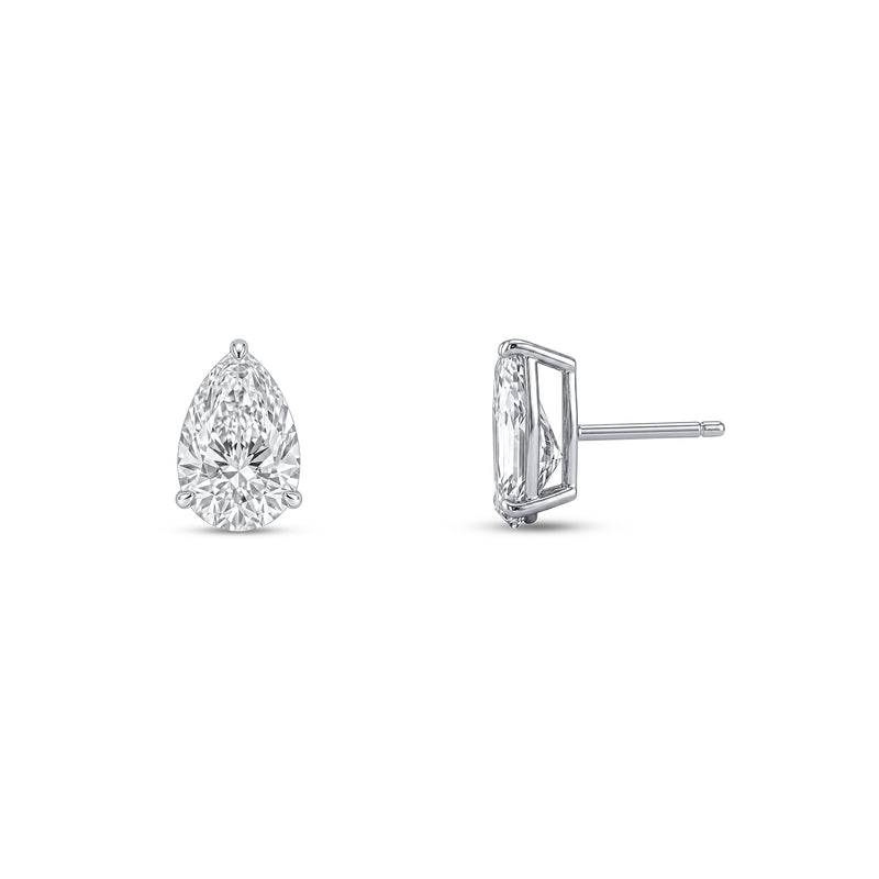 Pear Cut Diamond Stud Earrings
