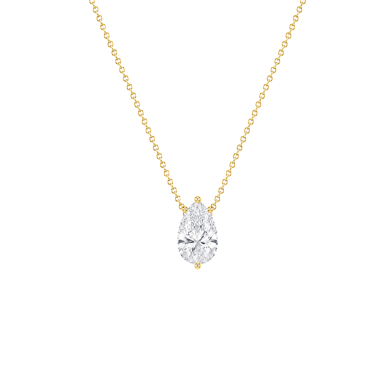 Pear Cut Solitaire Diamond Pendant