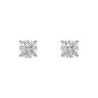 Round Brilliant Diamond Stud Earrings - Basket Setting