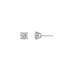 Round Brilliant Diamond Stud Earrings - Basket Setting