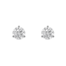 Round Brilliant Diamond Stud Earrings - Martini Setting