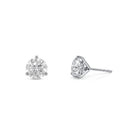 Round Brilliant Diamond Stud Earrings - Martini Setting