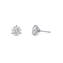 Round Brilliant Diamond Stud Earrings - Martini Setting