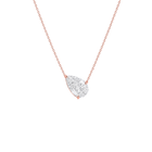 Tilted Pear Cut Solitaire Diamond Pendant