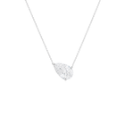 Tilted Pear Cut Solitaire Diamond Pendant