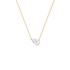 Tilted Pear Cut Solitaire Diamond Pendant